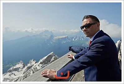 Il presidente Federico ammira il panorama